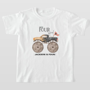 Camiseta Monster truck cumpleaños Necesita cuatro niños de 