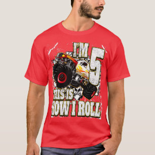 Camiseta Monster Truck de 5 años Cumpleaños