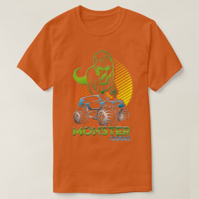 Camiseta Monster Truck Dinosaur 2 (Diseño del anverso)