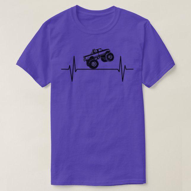 Camiseta Monster Truck ECG Pulse Heartline Heartbeat Freque (Diseño del anverso)