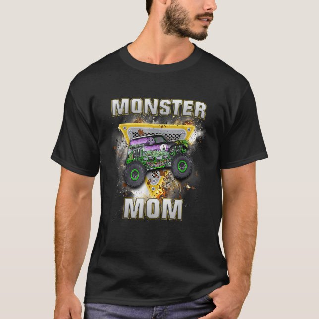 Camiseta Monster Truck es mi madre del monstruo (Anverso)