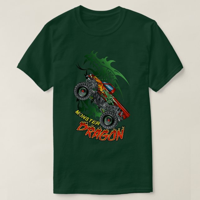 Camiseta Monster Truck Fire Dragon Stunt 2 (Diseño del anverso)