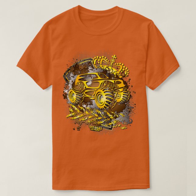 Camiseta Monster Truck Gold Royal Crown (Diseño del anverso)