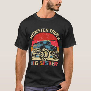 Camiseta Monster Truck Gran Hermana Familia Cumpleaños