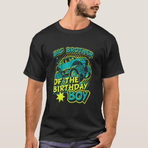 Camiseta Monster Truck Gran Hermano Del Niño De Cumpleaños 