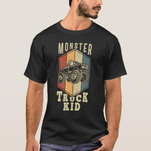 Camiseta Monster Truck Kid Para Niños Chicas Retro Vintage