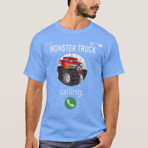 Camiseta Monster Truck llama a Monste gracioso en un teléfo