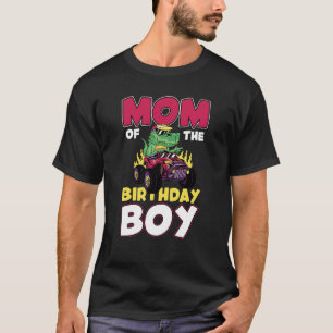 Camiseta Monster Truck Mamá Del Niño De Cumpleaños Dinosaur