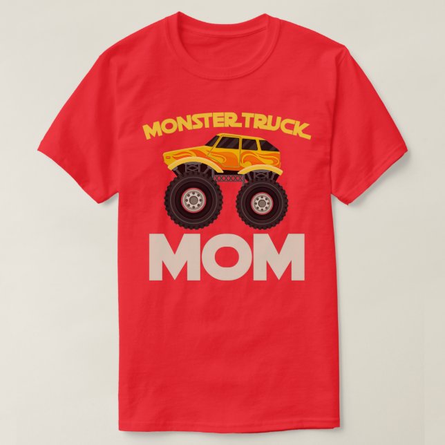 Camiseta Monster Truck Mom Family Matching Car Engines Raci (Diseño del anverso)