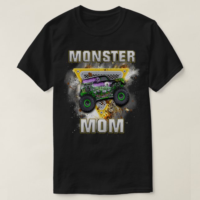 Camiseta Monster Truck Mom Monster Truck Son Mi Jam Truck L (Diseño del anverso)
