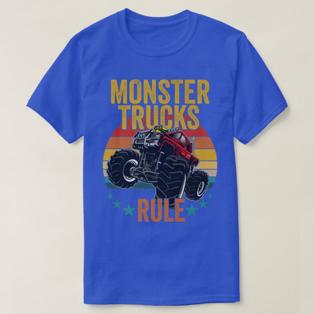 Camiseta Monster Truck Monster Trucks Rule  (Diseño del anverso)