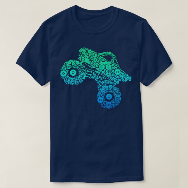 Camiseta Monster Truck Niños Chicas (Diseño del anverso)