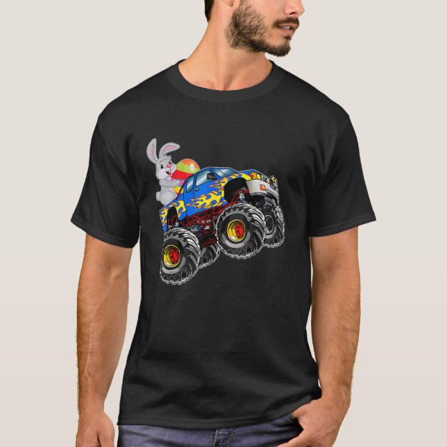 Camiseta Monster Truck Pascua aplastando Huevo de Pascua de (Anverso)