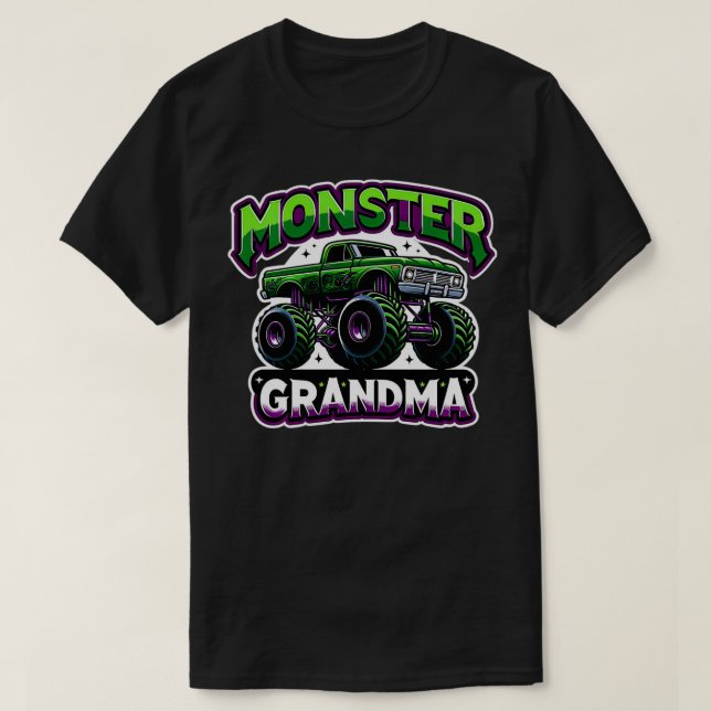 Camiseta Monster Truck Race Racer Taxista Abuela Madres Da (Diseño del anverso)