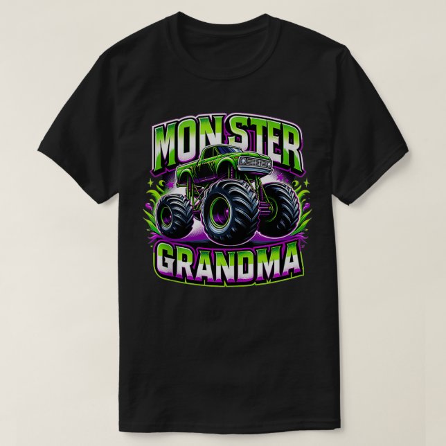 Camiseta Monster Truck Race Racer Taxista Abuela Madres Da (Diseño del anverso)