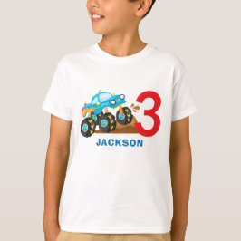 Camiseta Monster Truck Rally Boy Birthday Party Set