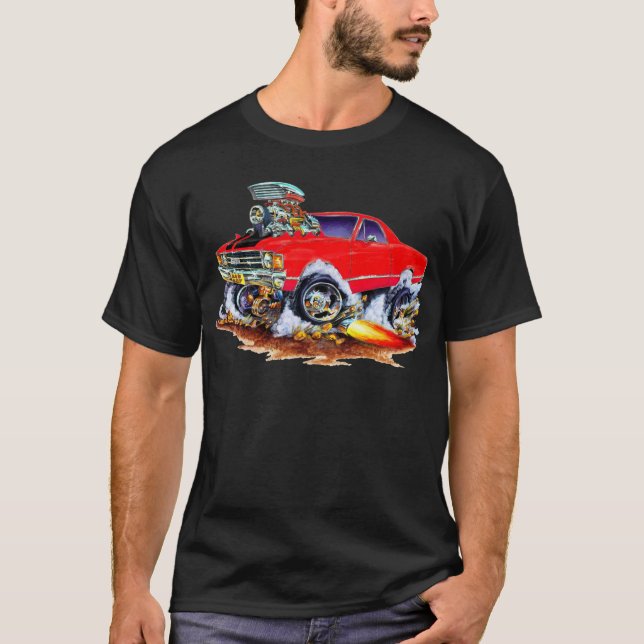 Camiseta Monster truck Rojo-Negro 1971-72 del EL Camino 4x4 (Anverso)