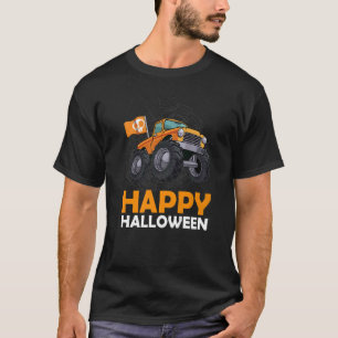 Camiseta Monster Truck Skull Flag Lazy Halloween Costume Co