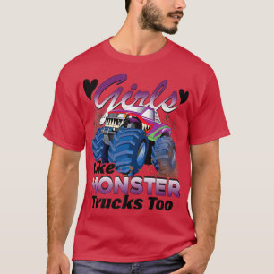 Camiseta Monster Truck Tee Chicas Como Monsters Too Birday