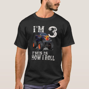 Camiseta Monster Truck tercer cumpleaños, tengo 3 años, así