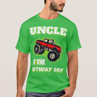 Camiseta Monster Truck Tío Del Tema Del Niño De Cumpleaños 