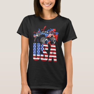 Camiseta Monster Truck Toddler Boys Bandera Estadounidense 
