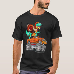 Camiseta Monster Truck Turquía Trex Dinosaur Feliz Thanksgi