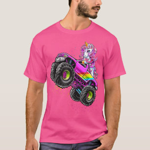 Camiseta Monster Truck Unicorn Birthday Party Monster Truck