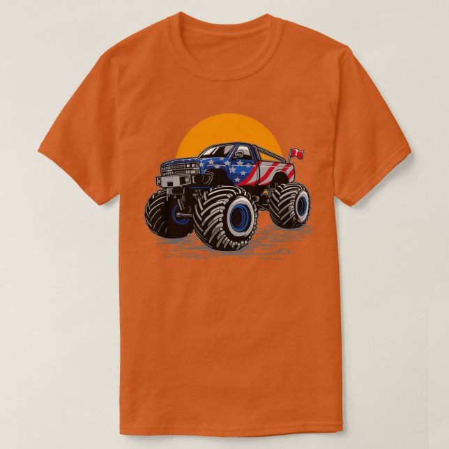 Camiseta Monster Truck Usa (Diseño del anverso)