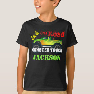 Camiseta Monster truck verde personalizado 4x4
