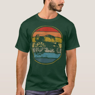 Camiseta Monster Truck Vintage estilo retro diseño solar