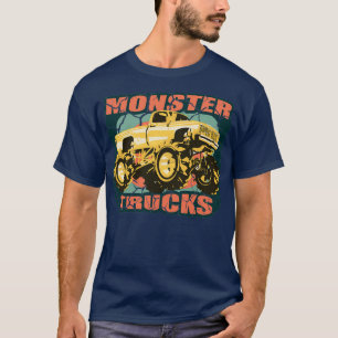 Camiseta Monster Truck Vintage Retro Trucos Chicos