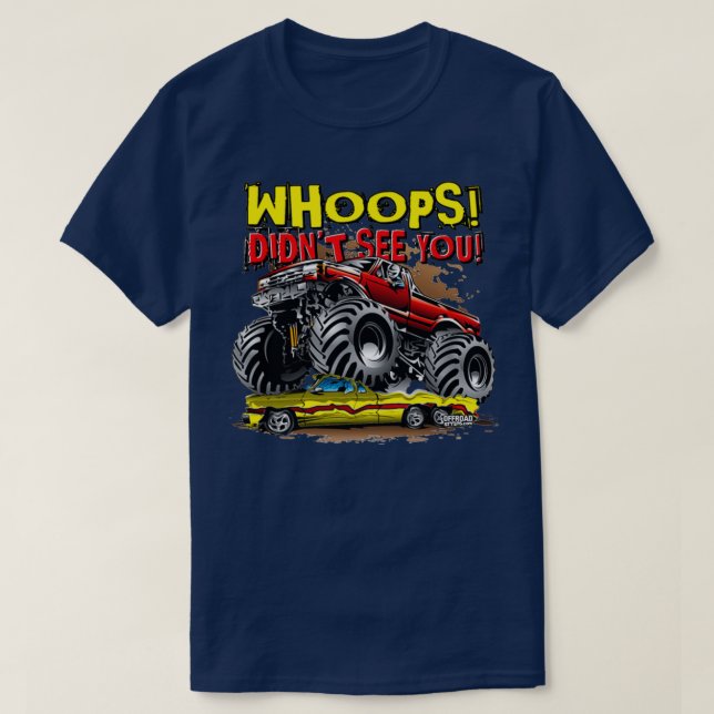 Camiseta Monster Truck Whoops Red (Diseño del anverso)