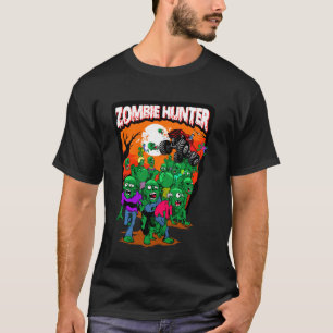 Camiseta Monster Truck Zombie Hunter Halloween Kille sin mu