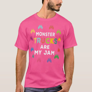 Camiseta Monster Trucks Are My Jam Colorful Truck Lover Boy