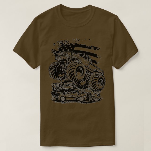 Camiseta Monster Trucks Are My Jam Cool Monster TruckUSA Fl (Diseño del anverso)