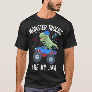 Camiseta Monster Trucks Are My Jam Funny T Rex Dinosaur Tod