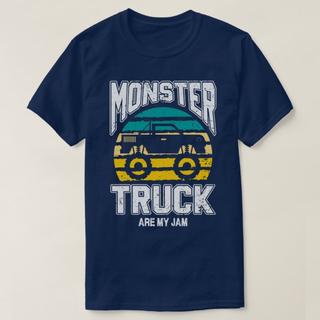 Camiseta monster trucks are my jam toddler monster jam mons (Diseño del anverso)