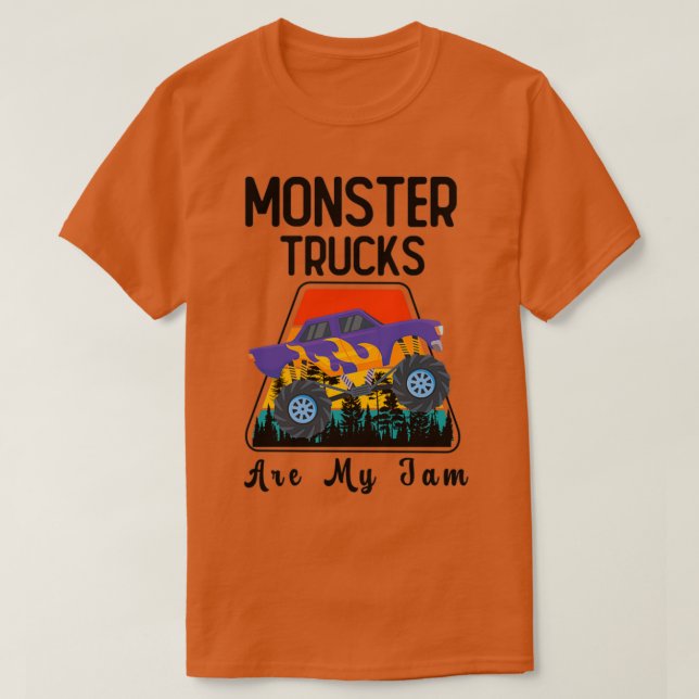 Camiseta Monster Trucks Are My Jam Unisex Monster Truck Rac (Diseño del anverso)