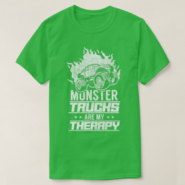 Camiseta Monster Trucks Are My Therapy (Diseño del anverso)