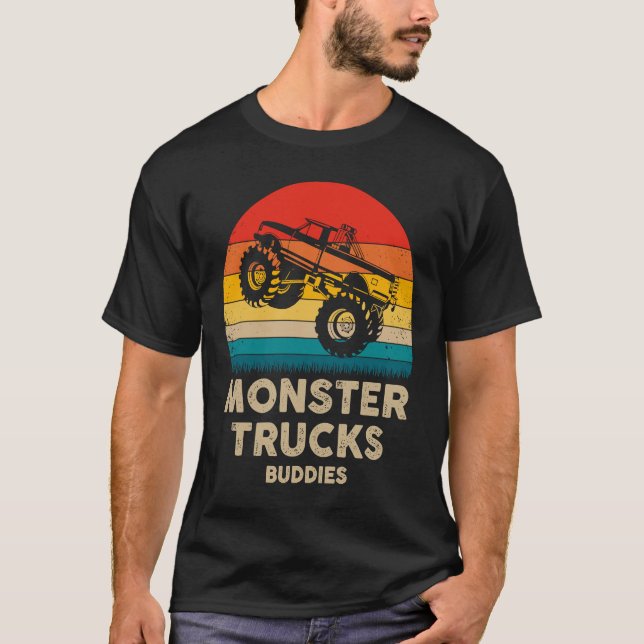 Camiseta Monster Trucks Buddies  Monster Trucks Are My Jam  (Anverso)