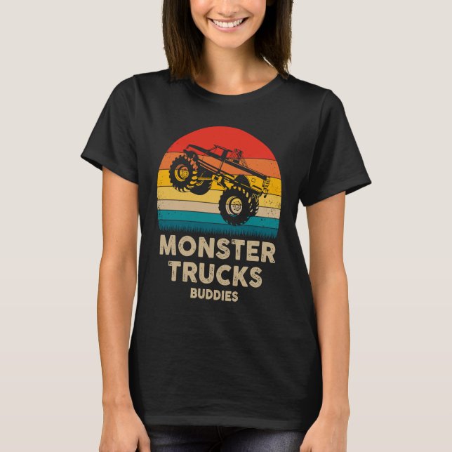 Camiseta Monster Trucks Buddies  Monster Trucks Are My Jam  (Anverso)