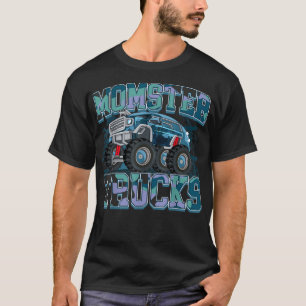 Camiseta Monster Trucks Funny Camouflage Birthday Party 