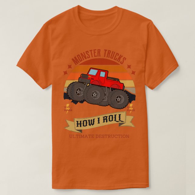 Camiseta Monster Trucks How I Roll 41 (Diseño del anverso)