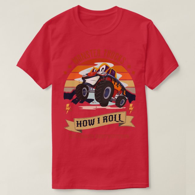 Camiseta Monster Trucks How I Roll 43 (Diseño del anverso)