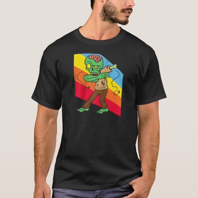 Camiseta Monster Zombie Dabbing Dab Dancing Costum Hallowee (Anverso)
