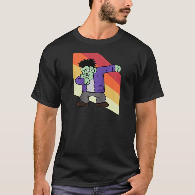 Camiseta Monster Zombie Dabbing Dab Dancing Costum Hallowee (Anverso)