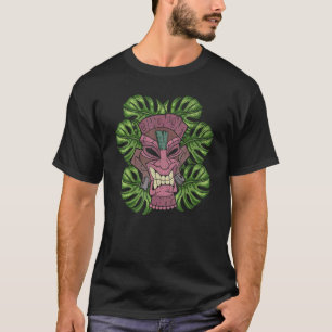 Camiseta Monstera deja la máscara tiki Tote Fiesta hawaiano