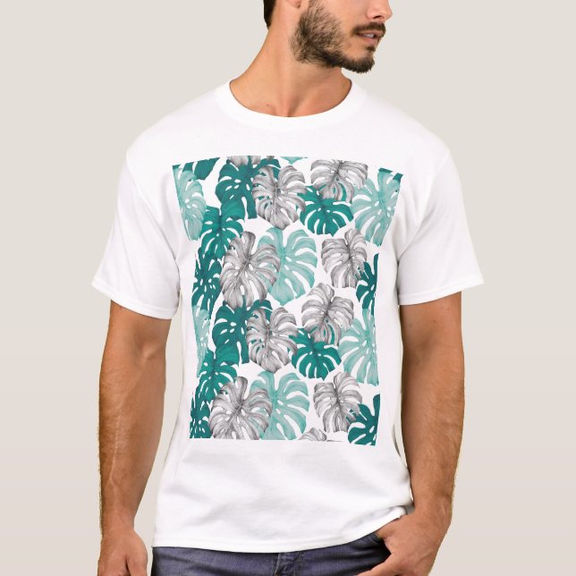 Camiseta Monstera Duo Tone: Trópicos mínimos (Anverso)
