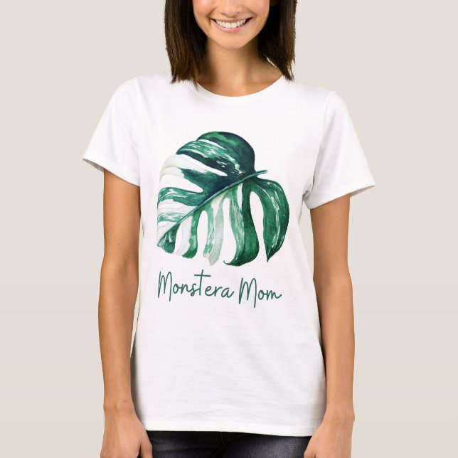 Camiseta Monstera Mom, Monstera Lover (Anverso)